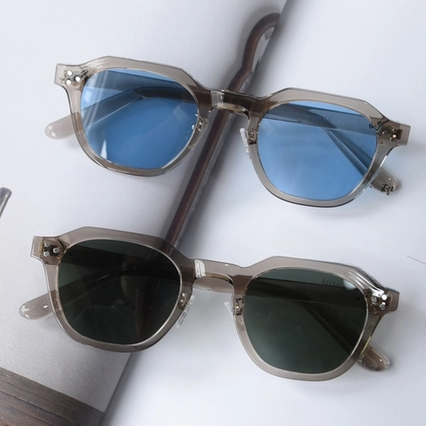 Gafas De Sol Polarizadas Cuadradas Retro Montura TR90 Lentes TAC Protección UV400 Diseño Geométrico Remaches Unisex