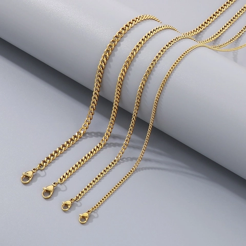Collar Y Pulsera De Acero Inoxidable Cadena Cubana Joyería Punk Minimalista Para Hombres Y Mujeres