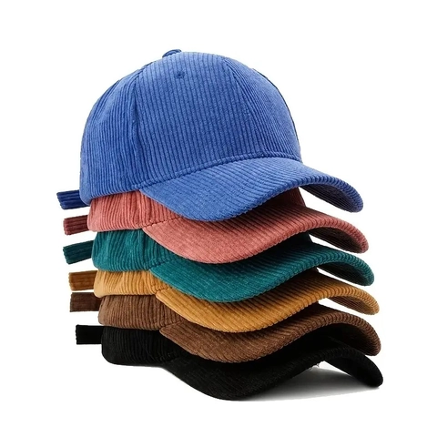 Gorra De Béisbol De Pana Vintage Color Sólido Ajustable Sombrero De Sol Para Hombre Mujer Exterior Casual