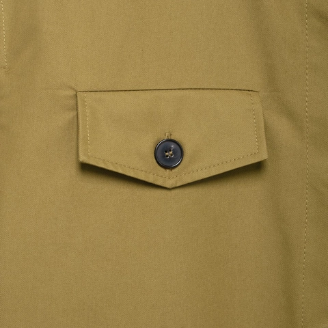 Dames Utility Stijl Khaki Shirt Met Korte Mouwen En Wijde Shorts Meerdere Zakken Effen Kleur Polyester Streetwear