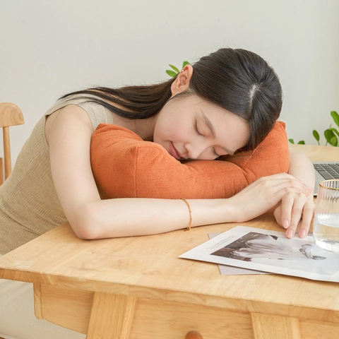 Lendenkissen Chenille Stoff Ergonomisches Rückenlehne Kissen Bürostuhl Sofa Nickerchenkissen Weiches Einfarbiges Wohndekor