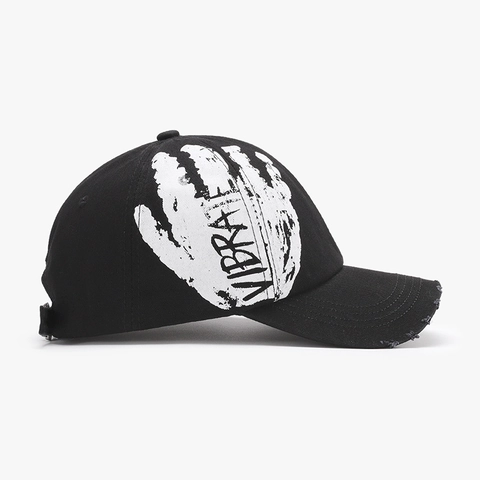 Casquette De Baseball Usée Coton Lavé Graffiti Imprimé Lettres Réglable Chapeau Soleil Streetwear Homme Femme