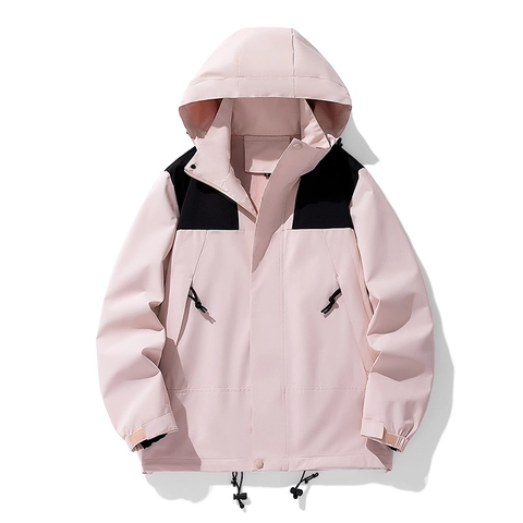 Outdoor Jacke Mit Kapuze Color Block Winddicht Wasserdicht Taktische Sportliche Windjacke Herren Damen