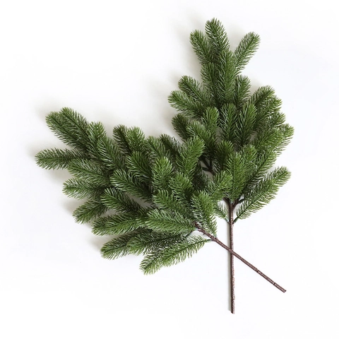 Künstliche Kiefernzweige PE Realistische Kiefernadeln Schnee Beflockt Grün Für Weihnachtsdekoration Heim Vasen Arrangement