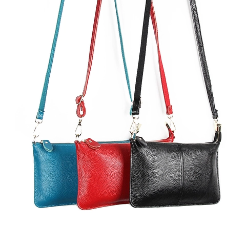 Women Genuine Cowhide Leather Textured Crossbody Bag Simple Envelope Clutch Shoulder Purse With Card Slots For Daily Use