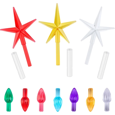 Bombillas De Repuesto Para Árbol De Navidad De Acrílico Y Estrellas Para Árboles De Cerámica Accesorios De Colores