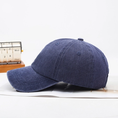 Vintage Washed Polyester Baseball Cap For Women Men Distressed Plain Solid Color Sun Hat Casual Outdoor Adjustable Cap