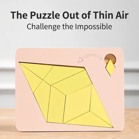 Wooden Geometric Puzzle Brain Teaser Logical Thinking High Difficulty Challenge Impossible Montessori Educational Toys For Kids