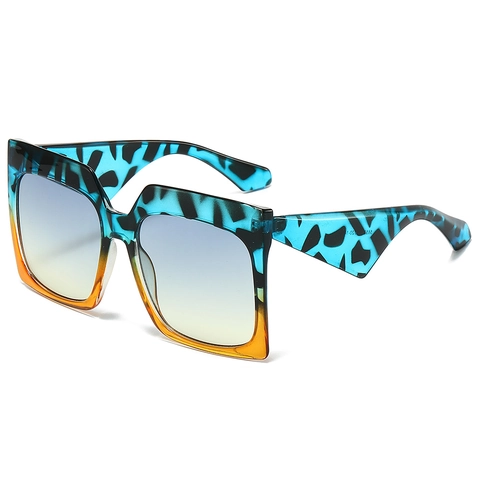 Oversized Square Sunglasses Retro Fashion PC Frame Gradient Lenses UV400 Protection For Women Men Travel Eyewear