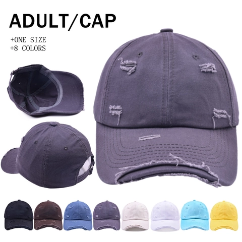 Distressed Baseball Cap Cotton Washed Retro Outdoor Sun Protection Adjustable Hat For Men Women
