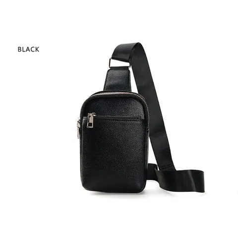 Herren Brusttasche Retro Lychee Muster PU Leder Wasserdichte Sling Crossbody Schultertasche Für Freizeit Outdoor