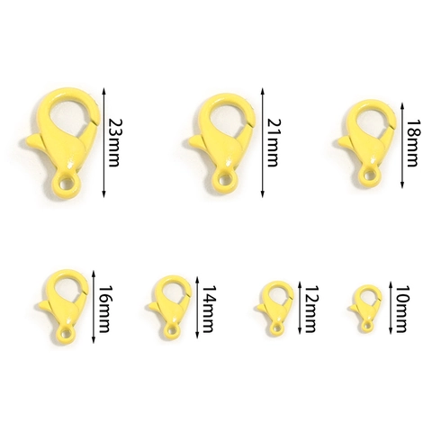 Zinc Alloy Colorful Baking Lacquer Lobster Clasps For DIY Jewelry Making Keychain Hooks Candy Color Handcraft Accessories