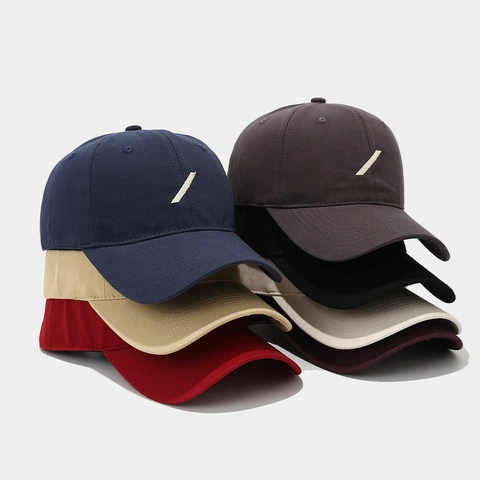 Gorra De Béisbol Minimalista 100% Algodón Sarga Bordado De Barra Sombreado Ajustable Sombrero Deportivo Unisex