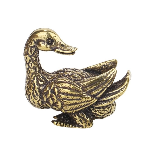 Statuette Di Anatra In Ottone In Miniatura Statue Di Animali In Bronzo Antico Ornamenti Da Scrivania Decorazioni