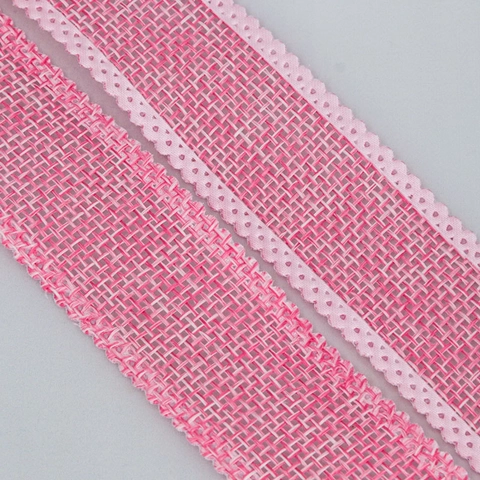 Faux Jute Ribbon Burlap Mesh Scalloped Edge Wavy Trim For DIY Crafts Gift Wrapping Christmas Tree Wedding Decor