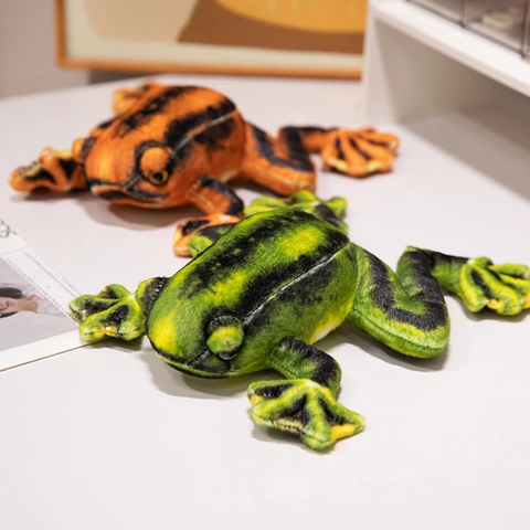 Realistic Frog Plush Toy Simulation Animal Soft Short Plush Skin Texture Pattern Throw Pillow Home Decor Children Gift