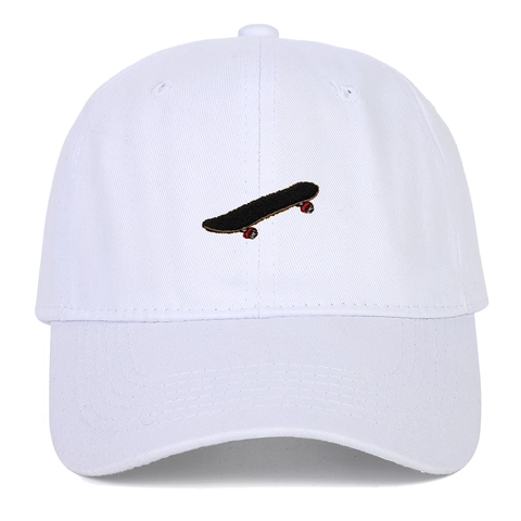 Skateboard Borduurwerk Katoenen Baseballpet Voor Heren Dames Verstelbare Streetwear Gebogen Rand Zonnescherm Hoed