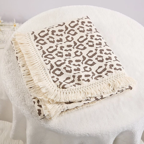 Cotton Muslin Baby Swaddle Blanket Soft Tassel Fringe Infant Stroller Cover Bath Towel For Newborn Boys Girls Daily Use