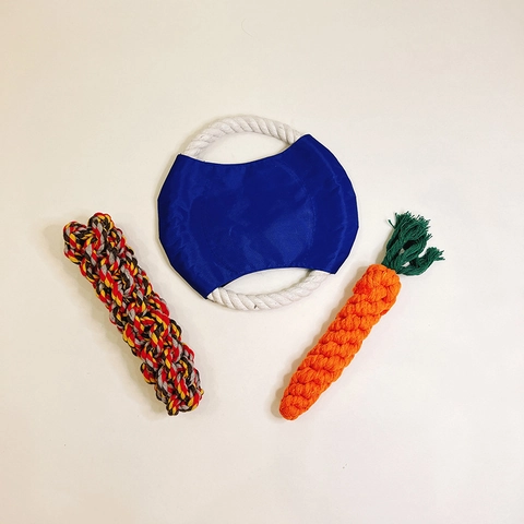 Jouets À Mâcher Pour Chiens Corde En Coton Tressé Durable Nettoyage Des Dents Jeu Interactif Pour Petits Moyens Chiens