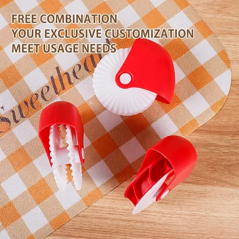 Pastry Roller Cutter Dough Cutting Wheel Plastic Manual Lace Edge Wave Pattern For Baking Pizza Pie Crust Pasta