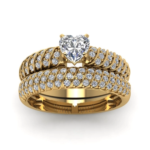 Heart Cubic Zirconia Stackable Alloy Rings Twist Rope Band Micro Pave Wedding Engagement Jewelry For Women Sparkling