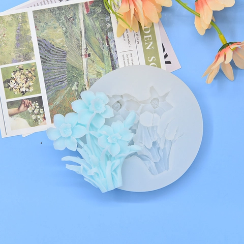Floral Flower Silicone Mold For Baking Fondant Cake DIY Resin Craft Plaster Aromatherapy Soap Making Decorative Tool