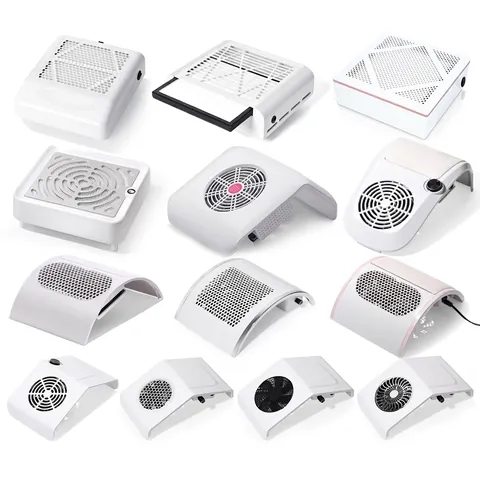 Professional Nail Dust Collector High Power Vacuum Manicure Extractor Fan Desktop ABS Stainless Steel Nail Care Tool For Salon