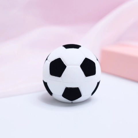 Kreative Schmuckschatulle In Fußballform Beflockter Samt Ring Ohrring Halskette Geschenkbox Tragbar Sport Neuheit