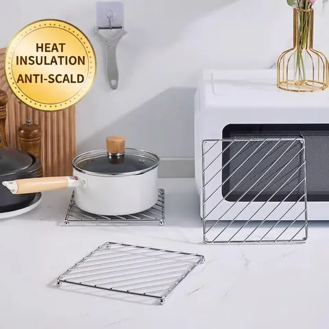 Dessous De Plat En Acier Au Carbone Carré Résistant À La Chaleur Tapis Pour Table De Salle À Manger Grille Métallique