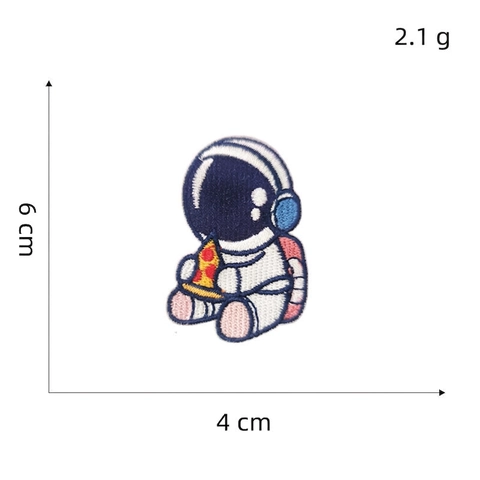 Cartoon Astronaut Weltraum UFO Stern Stickerei Aufnäher Selbstklebend Aufbügeln Applikation Für Kleidung Handyhülle
