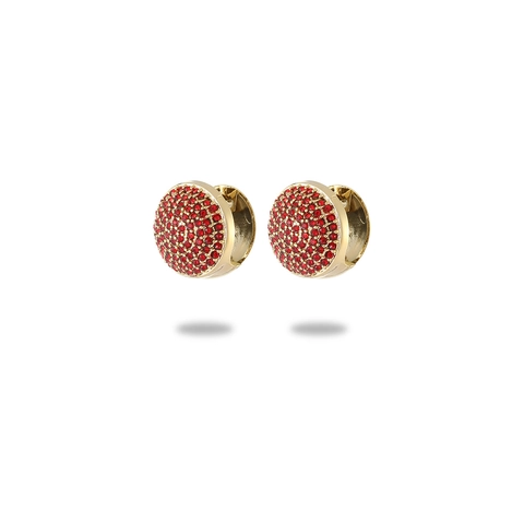 Maillard Stil Strass Zirkonia Edelstahl Creolen 18K Vergoldet Rund Huggie Ohrringe Mode Schmuck Für Damen