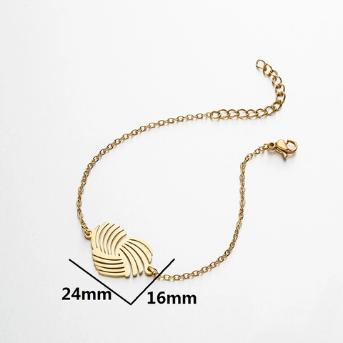 Stainless Steel Heart Pendant Bracelet For Women Geometric Hollow Mesh Minimalist Best Friend Style Jewelry Adjustable