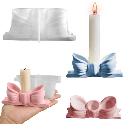 Schleife Silikonform Für DIY Aromatherapie Kerzenhalter Gips Harz Epoxid Basis Ornament