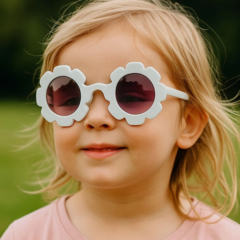 Kids Sunflower Sunglasses Flower Shape PC Frame AC Lens UV400 Protection Cute Fashion Outdoor Eyewear For Boys Girls