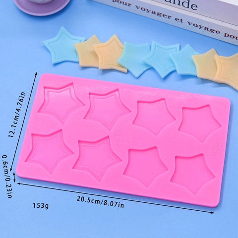 Sternform Silikonform Mehrere Mulden Flexibel Antihaft DIY Backwerkzeuge Für Kuchen Mousse Schokolade Keks Seife Kerze