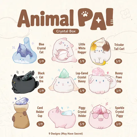 Animal Surprise Figure Crystal Stone Resin Ornament Desktop Decor Cute Miniature Diffuser Cartoon Figurine