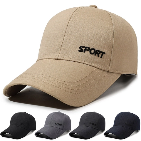 Heren Baseballpet Sport Letter Borduurwerk Verstelbare Metalen Gesp Zonbescherming Outdoor Casual Dad Hat Polyester