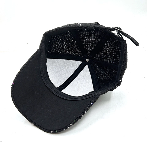 Damen Tweed Baseball Cap Mit Bunten Pailletten Metall R Abzeichen Koreanischer Stil Vintage Verstellbar Mode Hut