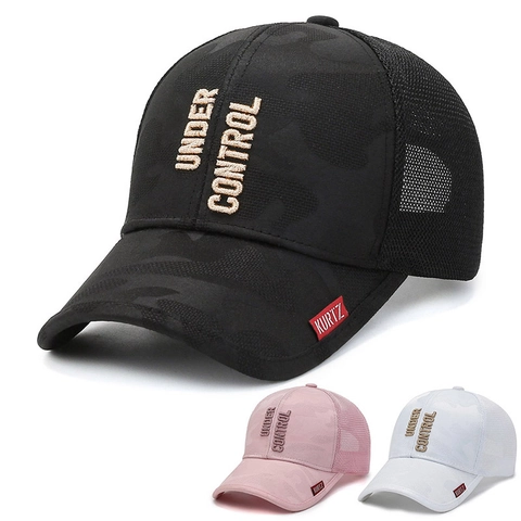 Camouflage Mesh Baseball Cap Breathable Sunshade Hat With Letter Embroidery Adjustable Outdoor Streetwear For Men Women
