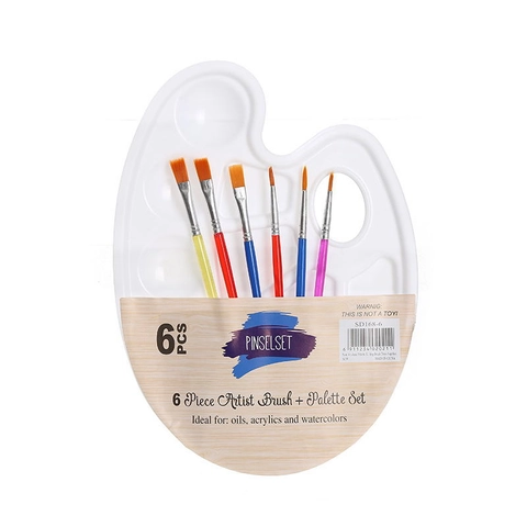 Pennelli Da Artista E Tavolozza Legno Plastica Nylon Per Pittura A Olio Acrilica Acquerello Forniture Per Arte