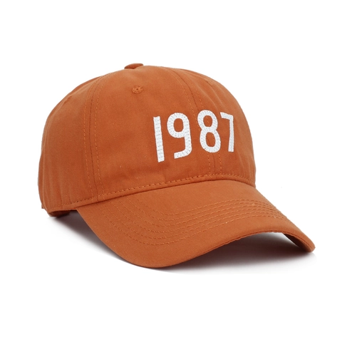 Baseballkappe Retro Baumwolle 1987 Nummer Stickerei Verstellbare Metallschnalle Sportlich Vintage Sonnenhut