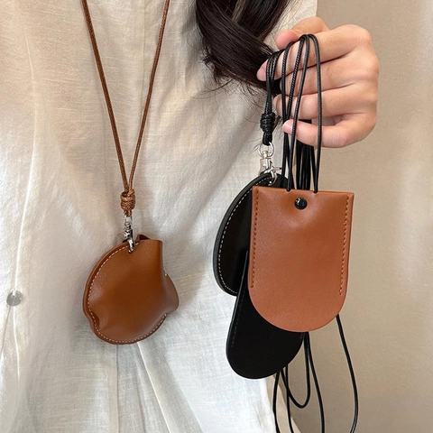 Collana Con Pendente Geometrico Vintage Per Donna Pelle PU Rame Legno Catena Maglione Minimalista Regolabile