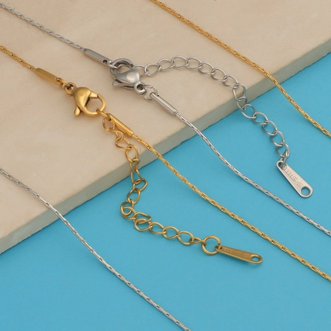Collana A Catena In Acciaio Inossidabile Placcato Oro 18K Placcatura Sottovuoto Catena Clavicola Sottile Gioielli Donna