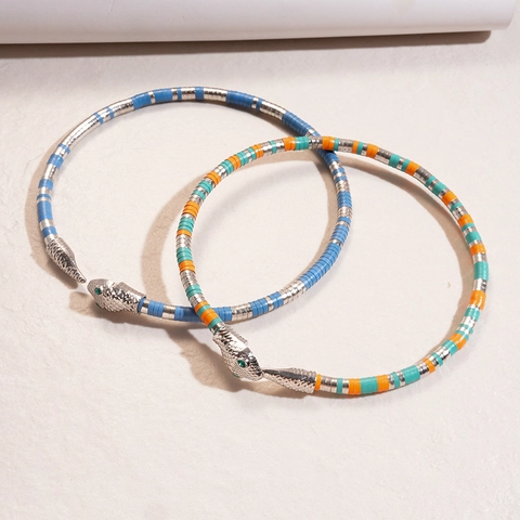 Collana Girocollo In Lega A Forma Di Serpente Con Occhi In Strass Verdi Gioielli Alla Moda Bohémien Per Donna