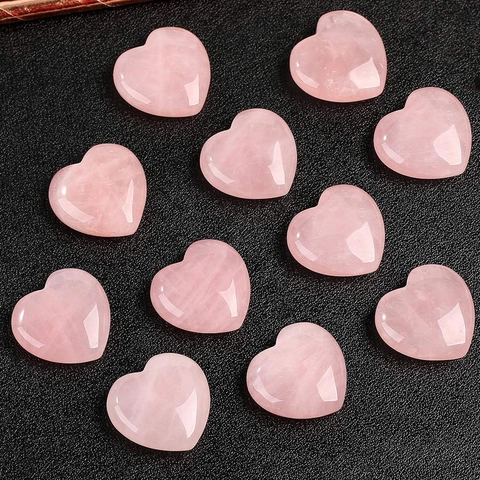Pietra Da Palmo A Forma Di Cuore In Quarzo Rosa Cristallo Rosa Lucidato Gemma Di Energia Decorazione Da Scrivania Casa