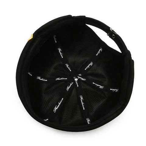 Docker Cap Brimless Sailor Hat Cotton Adjustable Metal Buckle Solid Color Embroidery Retro For Men And Women