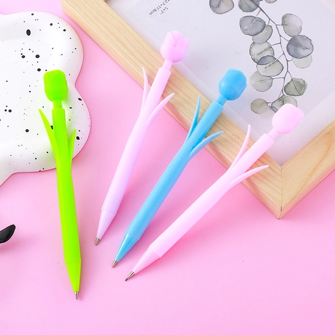 Porte-mine En Forme De Tulipe Outil D'écriture Créatif En Plastique Pour Étudiants École Bureau Papeterie Mignonne