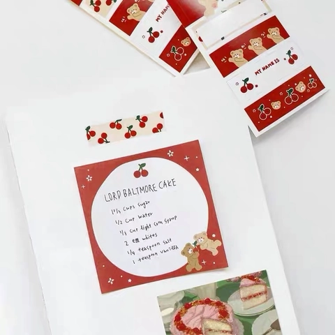 Note Adesive Carine Orso Frutta Carta Blocchetto Per Appunti Autoadesivo Per Diario Forniture Ufficio Scuola Stile Estetico