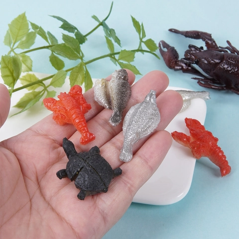Miniatur Simulation Seefisch Modelle Wassertier Hummer Schildkröte Fisch PVC DIY Mikro Landschaft Dekor Fotografie Requisiten