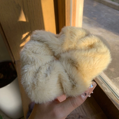 Coleteros De Peluche Elásticos Piel Sintética Suave Otoño Invierno Estilo Francés Elegante Dulce Para Mujeres